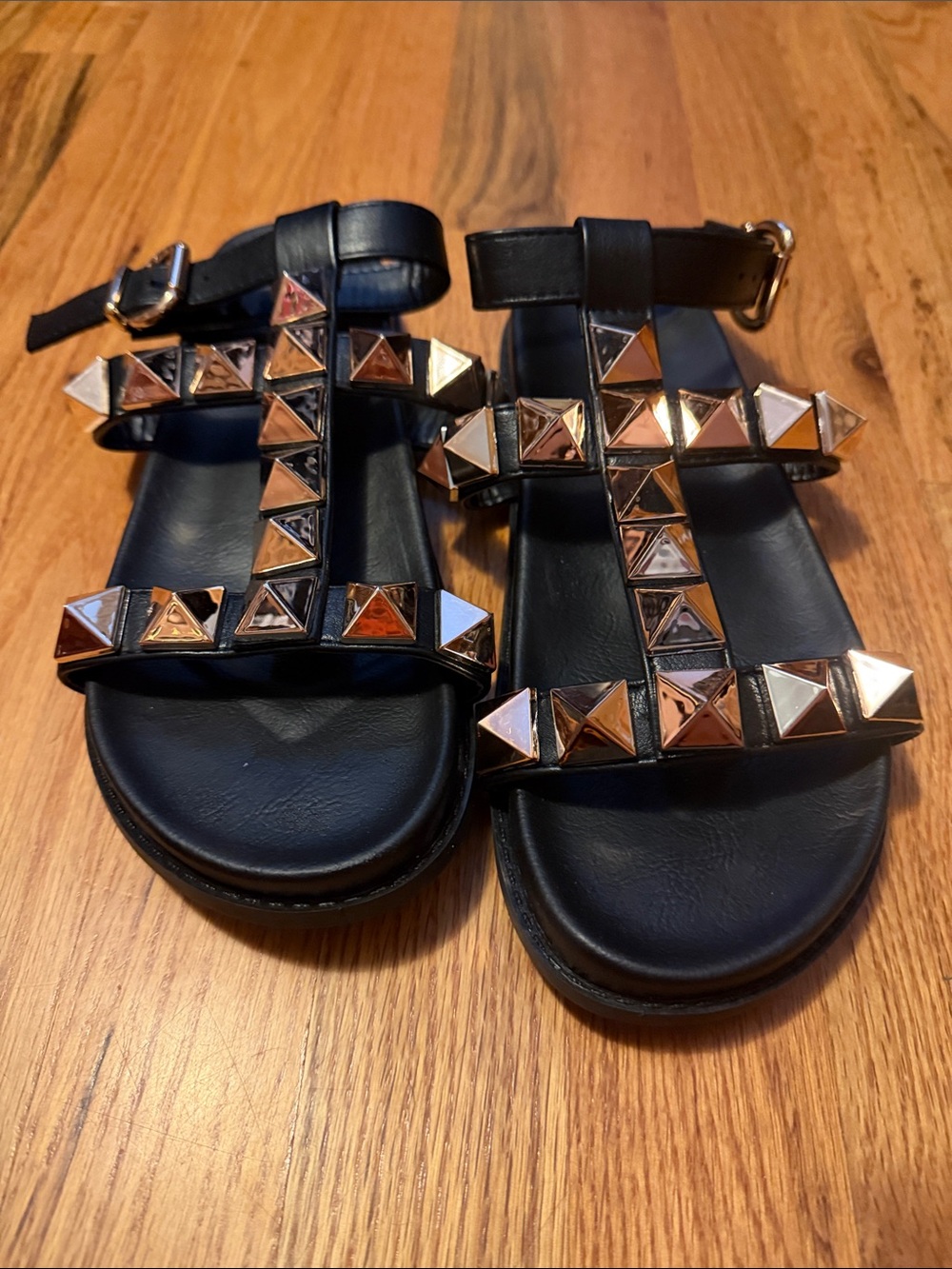 Nanette Lepore Black Gladiator Ankle strap Sandals. Never Worn.